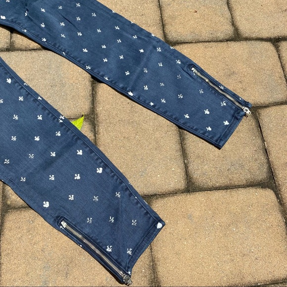 Mother Looker Ankle Zip Fleur De Love Jeans - Picture 4 of 6